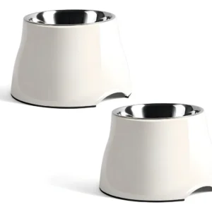 Cuencos Elevados Antideslizantes para Perros - Acero Inoxidable Marca Petuxe - Modelo Comfort Max: Diseño Ergonómico, Fácil Limpieza y Mayor Comodidad