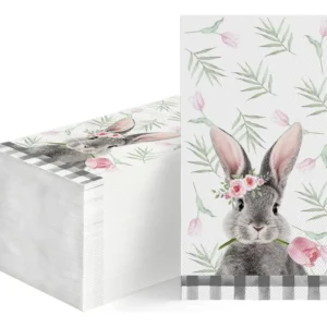 Servilletas Decorativas Desechables para Pascua [Marca Genérica] - Elegancia Festiva en Cada Detalle - Paquete de 100 Unidades - Diseño Primaveral, Bi