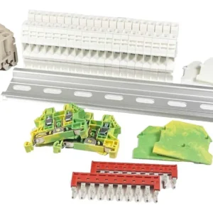 Kit de Bloque de Terminales de Carril DIN Blanco Calibre 10 - Conexión Segura y Eficiente | International Connector - Modelo IC-BT10 | Fácil Instalaci