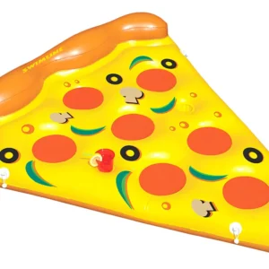 Flotador Inflable Gigante de Pizza Slice Swimline 180 cm: Diversión Acuática para Piscina, Diseño Realista y Material Resistente, Ideal para Niños y A