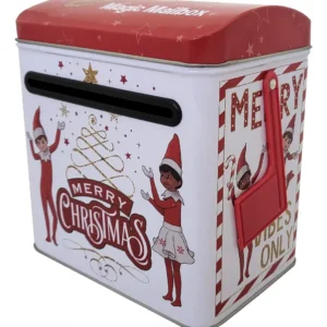 Buzón Mágico Navideño Alto Rojo y Blanco para Elf on the Shelf: Diseño Festivo, Resistente y Fácil de Instalar. Marca Genérica, Modelo 'Duende Feliz'.