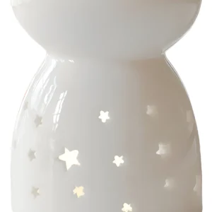 Quemador de Aceite Esencial de Cerámica Estrella: Aromaterapia Relajante | Marca ZenScent | Diseño Elegante, Difusión Silenciosa | Ideal para Hogar y