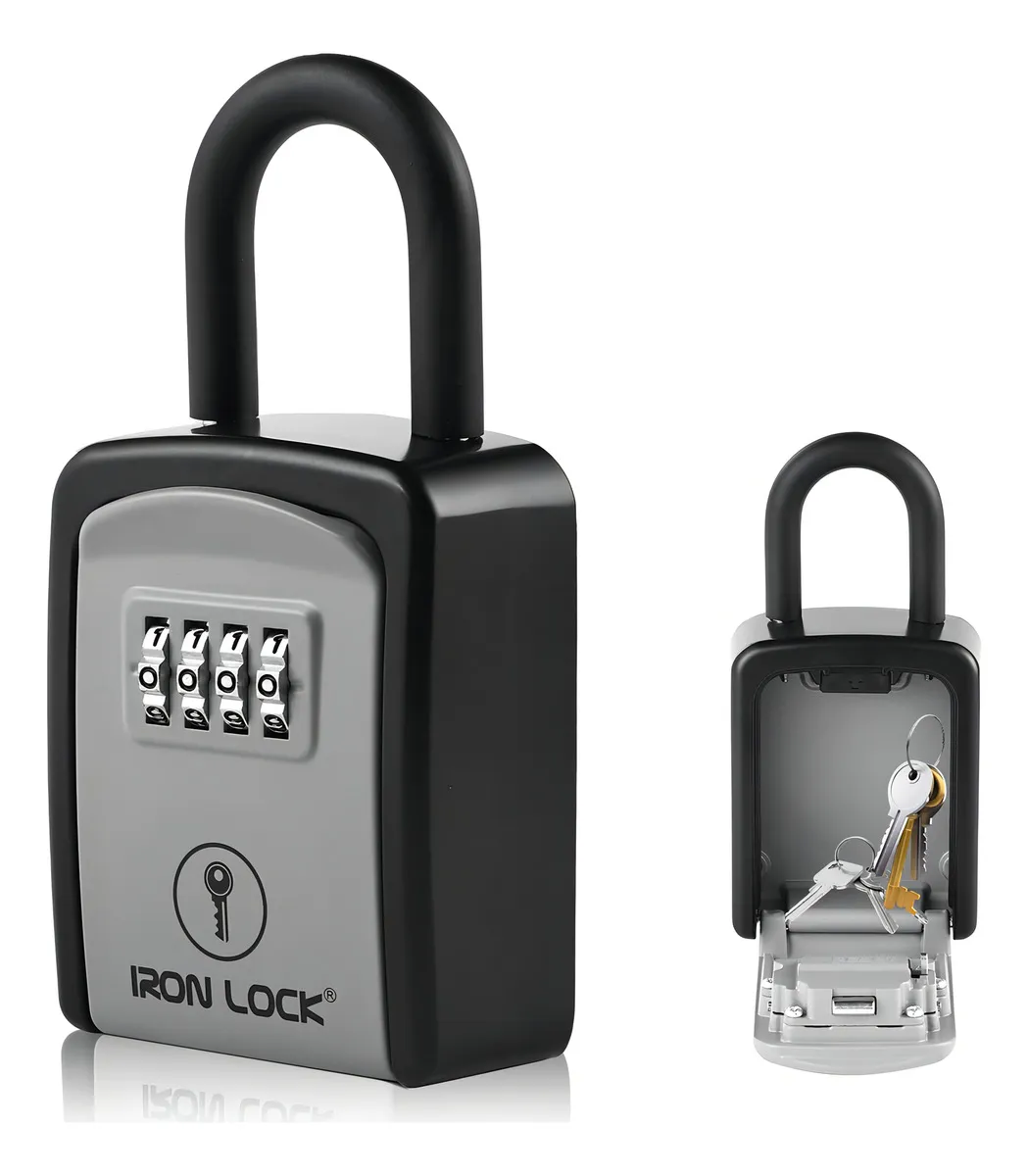Caja de Seguridad Portátil IRON LOCK con Grillete en U y Combinación de ...