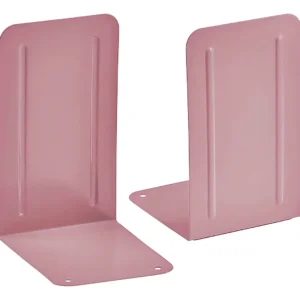 Sujetalibros Metálicos Resistentes Rosa Pastel - [Marca Inventada: 'Estantería Perfecta'] - Modelo 'Flora': Diseño Floral, Antideslizantes, Ideal para