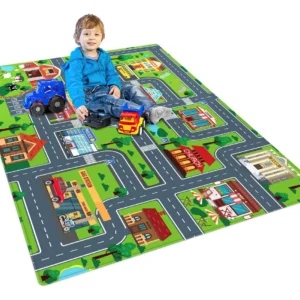 Alfombra de Juego Extragrande con Mapa de Carreteras para Niños, Marca Little Tikes, Modelo City Life: Diversión Interactiva y Duradera para Aventuras