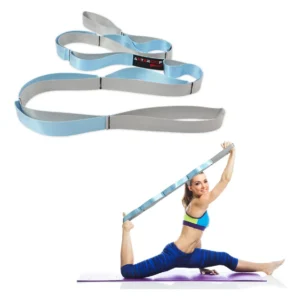 Correa Elástica de Estiramiento para Yoga, Terapia Física y Ejercicio - Marca [Marca del Producto] Modelo [Modelo del Producto] con 10 Bucles: Mayor F