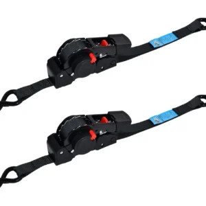 Correa de Carraca Retráctil Negra Master Lock: Amarre Seguro para Vehículos y Cargas Pesadas | 10 pies de Longitud, Resistente y Fácil de Usar