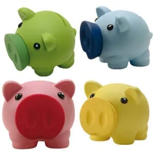 Alcancía Cochinito Clásico de Plástico Resistente - Colección Infantil con Variedad de Colores y Diseño Divertido - Marca Genérica para Ahorrar