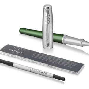 Bolígrafo Rollerball PARKER Urban Metal Premium Laqueado Negro: Escritura Fluida y Elegante, Diseño Moderno y Ergonómico, Ideal para Regalo y Uso Diar