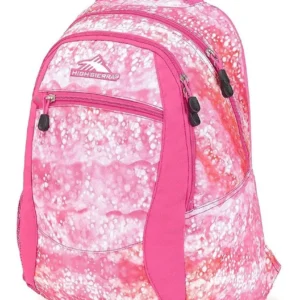 Mochila High Sierra Curve Rosa Resistente para Viajes y Uso Diario - 29.5 Litros, Compartimentos Múltiples, Puerto USB, Diseño Ergonómico, Ideal para