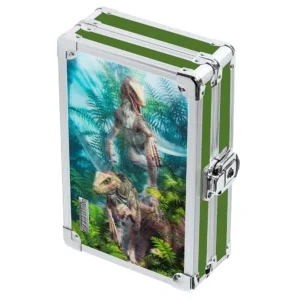 Caja de Seguridad Portátil Vaultz® con Diseño 3D de Dinosaurio: Protección Robusta para Útiles Escolares, Objetos de Valor y Más. Candado de Llave, In