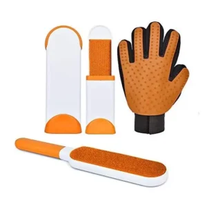 Kit de Limpieza para Mascotas (Perro/Gato) - Elimina Pelos y Suciedad de Muebles y Ropa - Incluye Cepillo Autolimpiante y Guante - Marca Genérica, Mod