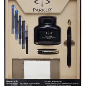 Pluma Fuente Parker Urban: Elegancia Clásica con Detalles en Oro, 4 Cartuchos Incluidos, Escritura Fluida, 4 Colores Disponibles, Envío Gratis en 2-4