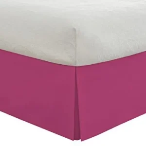 Faldón para Cama Individual ARX®: Elegancia Rosa en Microfibra Suave, 35.56 cm de Caída, Fácil Cuidado y Envío Rápido (2-4 Días) para un Dormitorio So