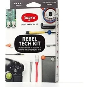 Sugru Moldable Glue - Kit Rebel Tech: Repara, Personaliza y Crea con Esta Masilla de Silicona Versátil. Ideal para Electrónicos, Hogar y Proyectos DIY