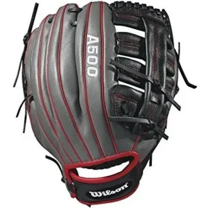 Guante de Béisbol Wilson A500 2018 para Adulto/Juvenil - 12.5 Pulgadas, Mano Derecha - Cuero de Calidad, Diseño Versátil para Jardineros y Outfielders