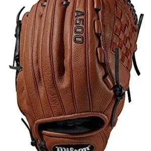 Guante de Béisbol Wilson A500 12 Pulgadas para Jugador Diestro: Cuero Auténtico, Ajuste Perfecto y Rendimiento Superior en el Diamante - Modelo WTA500