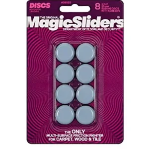 Deslizadores para Muebles Magic 8025: Paquete de 8 Discos Protectores para Pisos. Desliza Muebles Fácilmente, Evitando Daños y Ralladuras. Instalación