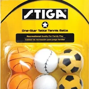 Pelotas de Tenis de Mesa STIGA 1 Estrella - Paquete de 6 - Entrenamiento Recreativo y Durabilidad Superior - Juego de Ping Pong Ideal para Principiant
