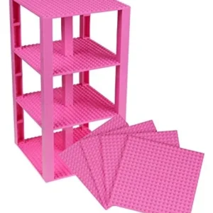 Organizador Apilable de 15.24 x 15.24 cm en Rosa - ArX: Almacenamiento Versátil y Decorativo para Hogar, Oficina y Manualidades - Diseño Compacto y Fá