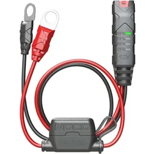 Conector de Abrazaderas para Batería NOCO Genius: Arranque Seguro con Indicador de Estado, Cables Resistentes y Diseño Compacto para Automóviles, Moto