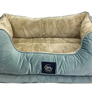 Cama para Perro Serta Ortho Cuddler Grande Azul: Confort Ortopédico, Soporte Superior, Diseño Acogedor, Ideal para Perros de Todas las Edades y Tamaño