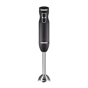 Batidora de Inmersión Chefman RJ19-RBR Negra: Potencia y Versatilidad para tu Cocina. Diseño Ergonómico, Cuchillas de Acero Inoxidable, Ideal para Sal