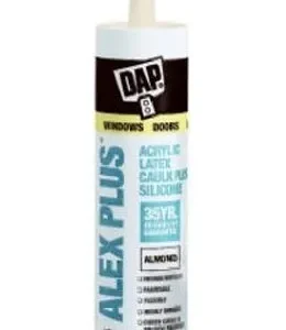 Sellador Acrílico Látex con Silicona DAP 18130, 10.1 oz: Impermeabilización Superior para Baños, Cocinas y Exteriores. Resistencia al Moho, Fácil Apli