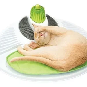 Masajeador Rascador Cepillo 2 en 1 para Gatos: Bienestar y Diversión ArX - Elimina Pelo Muerto, Reduce el Estrés, Fácil de Instalar - Diseño Ergonómic