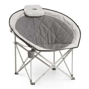 Silla de Campamento CORE 40025 Gris Acolchada para Camping y Actividades al Aire Libre - Resistente, Cómoda y Fácil de Transportar - Ideal para Disfru