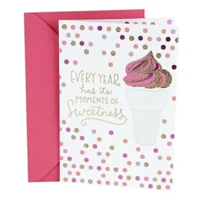 Tarjeta de Felicitación de Cumpleaños Personalizable Hallmark: Diseño Elegante y Emotivo, Espacio para Mensaje Personal, Incluye Sobre, Ideal para Cel