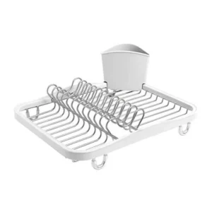 ArX Escurridor de Platos para Fregadero Blanco, Diseño Compacto y Funcional, Ideal para Optimizar Espacio en la Cocina, Fabricado con Materiales Resis