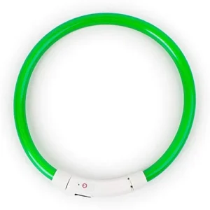 Collar LED Recargable para Perro ArX: Visibilidad Nocturna Superior con Luz Fosforescente, Resistente al Agua, Ajustable y Seguro. ¡Mantén a tu Mascot
