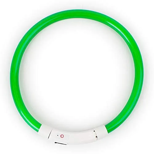 Collar LED Recargable para Perro ArX: Visibilidad Nocturna Superior con Luz Fosforescente, Resistente al Agua, Ajustable y Seguro. ¡Mantén a tu Mascot
