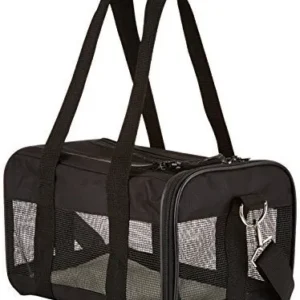 Transportín Negro para Mascotas Pequeñas ArX: Diseño Flexible y Resistente, Ideal para Viajes Seguros y Cómodos. Fácil de Limpiar y Transportar, Perfe