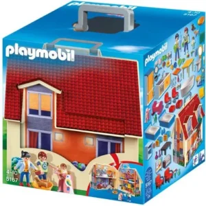 Playmobil Casa de Muñecas Maletín 70205: Juego Portátil con Accesorios, Diseño Compacto, Ideal para Niños, Fomenta la Creatividad y Juego de Roles, In