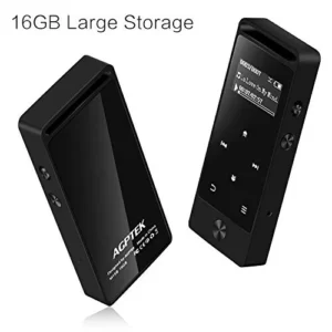 Reproductor MP3 AGPTEK 16GB con Botones Táctiles Metálicos - Sonido de Alta Fidelidad, Diseño Compacto y Ligero, Ideal para Deportistas y Amantes de l