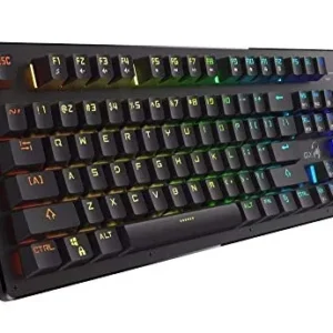 Teclado Gamer Genius Scorpion K10 RGB - Iluminación Personalizable, Diseño Tipo Mecánico Resistente al Agua, Teclas Silenciosas y Respuesta Rápida par