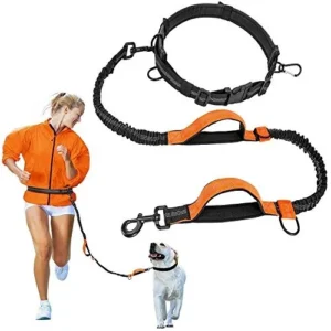 Pubamall Correa de Perro para Correr Manos Libres - Modelo Innovador con Amortiguación y Cintura Ajustable - Ideal para Running y Actividades al Aire