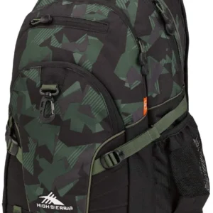 Mochila High Sierra Loop para Excursiones y Uso Diario - Verde Oscuro, 32L - Resistente al Agua, Cómoda y con Compartimentos Múltiples para Mayor Orga