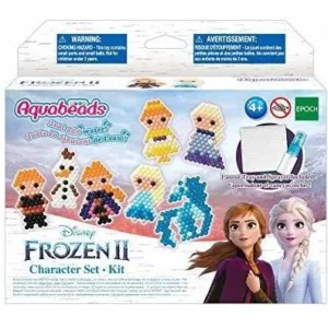 ¡Crea Magia Helada! Juego Aquabeads de 2 Personajes Frozen: Elsa y Anna - Kit Completo con Cuentas de Colores, Plantillas y Accesorios - Diversión Cre