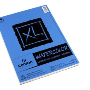 Cuaderno Block Canson XL para Acuarela - 22x30cm, 30 Hojas de 300g/m² - Papel Prensado en Frío, Ideal para Estudiantes y Técnicas Húmedas