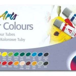 Acuarelas Profesionales Pentel 24 Piezas: Colores Vibrantes en Tubos, Mezcla Fácil, Resistentes a la Decoloración y Reutilizables. Ideal para Artistas