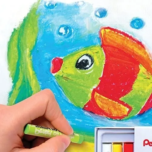 Explora la Creatividad con Pentel Arts: Set de Óleo Gises Pastel Graso Profesional de 25 Colores Vibrantes y Duraderos | Ideal para Artistas y Estudia
