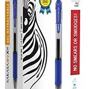 Plumas de Gel Retráctiles Zebra Sarasa X20: Trazo Medio, Secado Rápido y Colores Vibrantes para Escritura Fluida y Precisa - ¡Ideal para Profesionales