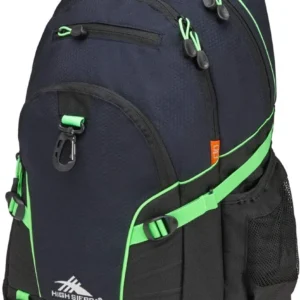 Mochila High Sierra Loop: Resistente y Versátil para Aventura y Uso Diario - Negro/Verde - Amplios Compartimentos, Correas Ajustables, TechSpot - Enví