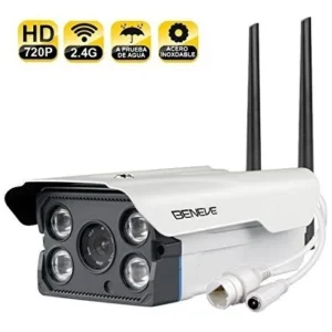 Beneve Cámara de Seguridad para Exteriores Smart WiFi - Modelo X500 - Vigilancia HD, Visión Nocturna, Detección de Movimiento Inteligente, Audio Bidir