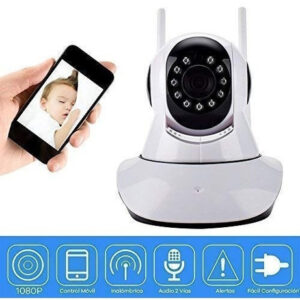 Sonolife Cámara IP WiFi de Vigilancia Full HD 1080p - Modelo Avanzado con Visión Nocturna, Audio Bidireccional y Detección de Movimiento - Seguridad p