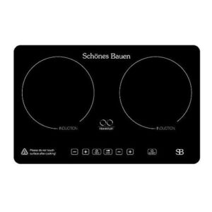 Schönes Bauen Parrilla de Inducción Magnética Empotrable 110V - Modelo SB-INDB-110 - Cocina Eficiente y Segura, Diseño Moderno para el Hogar, Fácil de