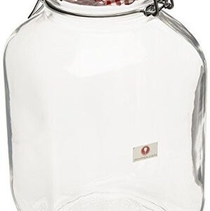 Borgonovo Primizie: Contenedor Hermético de Vidrio de 4.25 Litros - Almacenamiento Superior para Alimentos Frescos y Organización Impecable - Resisten